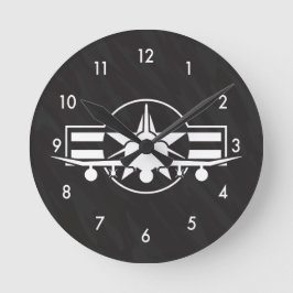 F-4 Phantom II Military Fighter Jet Airplane Runde Wanduhr