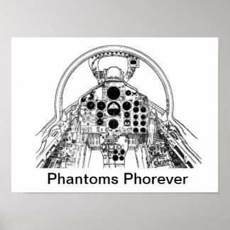 F-4 Vorderes Cockpit Poster