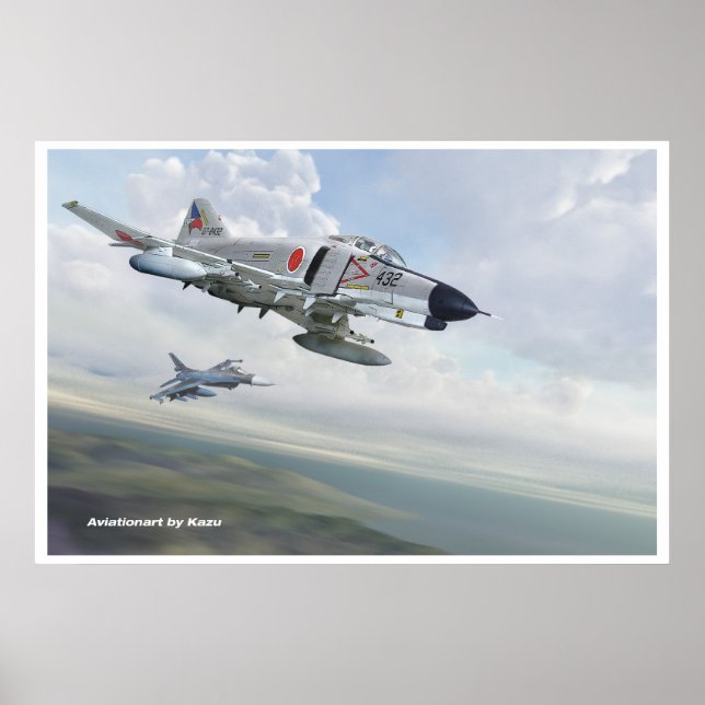 F- 4EJ Phantom II 302 Squadron 2nd Wing, JASDF Poster (Vorne)