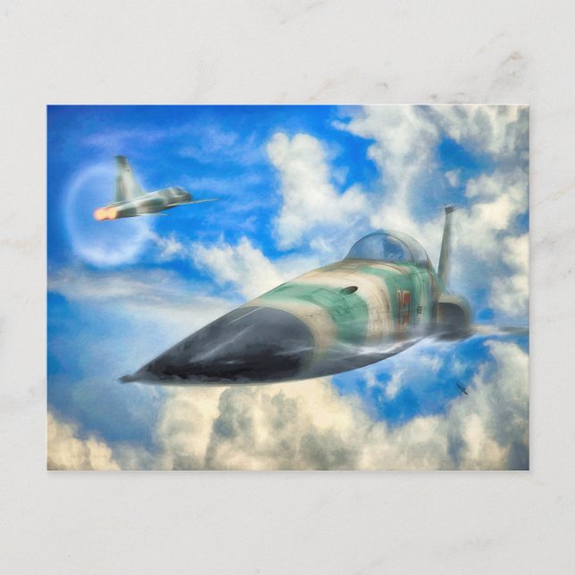 F-5N Tiger II KAMPFJET "SUPER SONIC" Postkarte (Vorderseite)