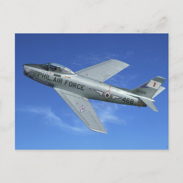 F-86 Saber Jet Postkarte (Vorderseite)