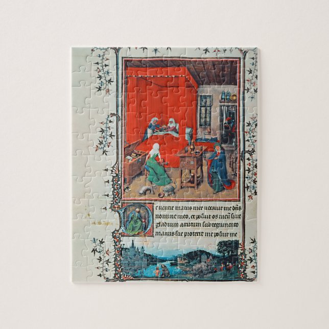 f.93v die Geburt von Johannes der Täufer und von (Vertikal)