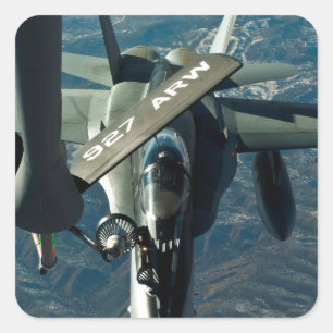 F/A 18 Betankung Quadratischer Aufkleber
