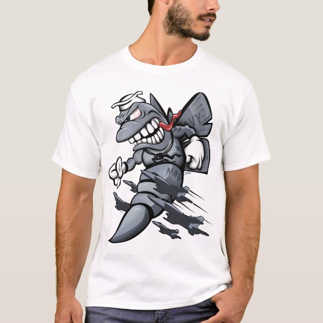 F/A-18 Cartoon von Kampfhirnkämpfern T-Shirt (Vorderseite)