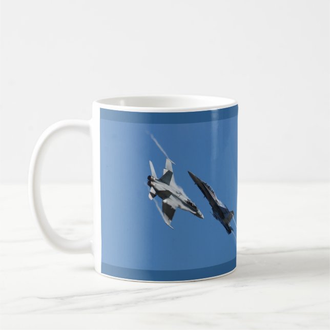 F/A-18 Fighter Jet Flugzeug Air Show Stunt Kaffeetasse (Links)