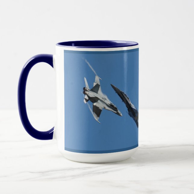 F/A-18 Fighter Jet Flugzeug Air Show Stunt Tasse (Links)