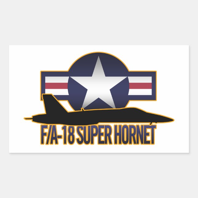 F/A-18 Super Hornet Rechteckiger Aufkleber (Vorderseite)