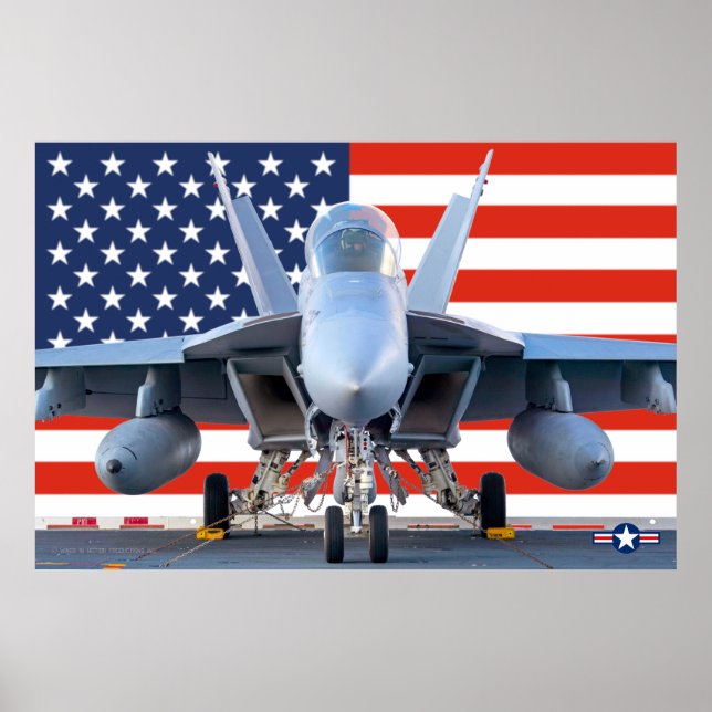 F/A-18 SUPER HORNET US FLAG POSTER (Vorne)