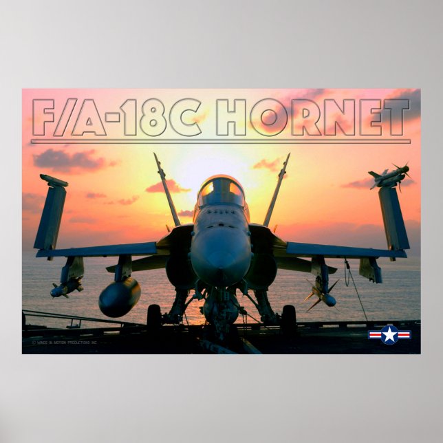 F/A-18C HORNET SUNSET POSTER (Vorne)