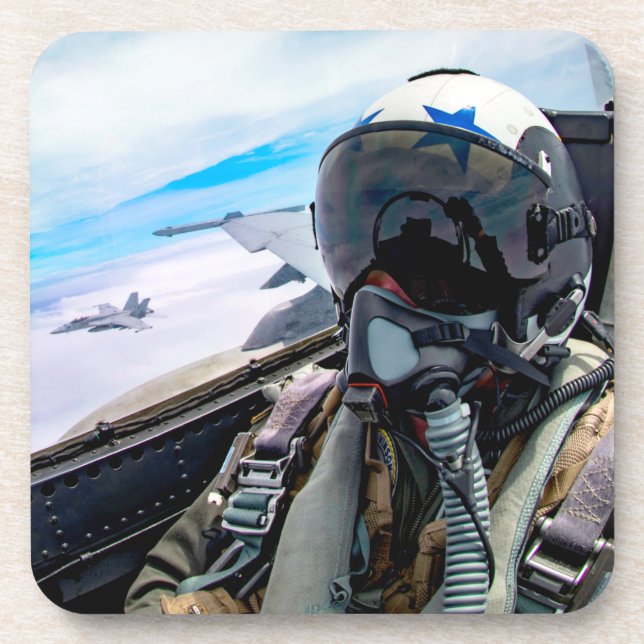 F/A-18F SUPER HORNET PILOT GETRÄNKEUNTERSETZER (Vorderseite)