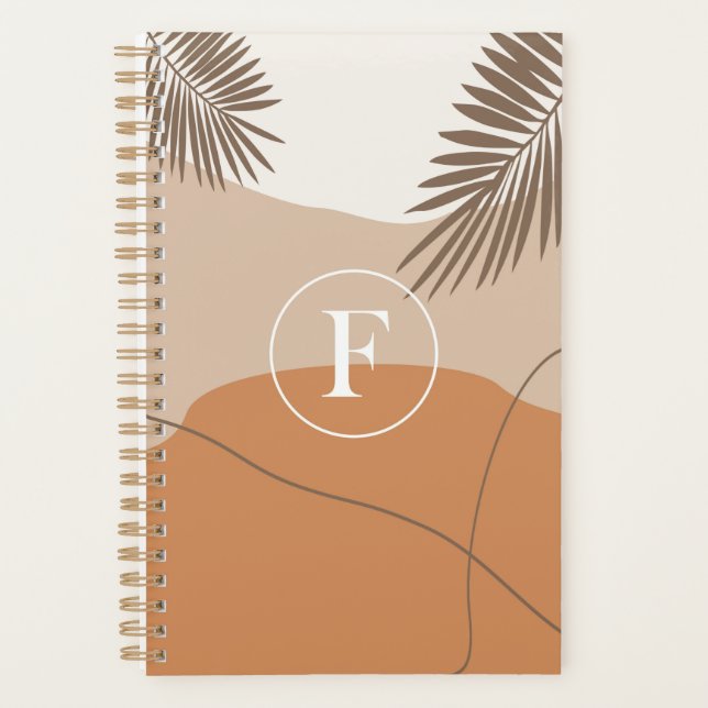 F - Anfangsbuchstabe F Abstraktes Design Planer (Vorderseite)