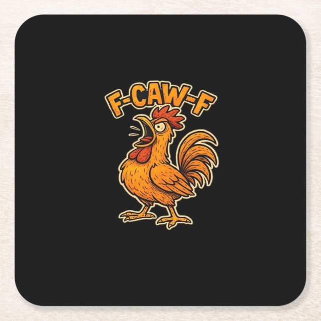 F Awk F Classic Quote Rechteckiger Pappuntersetzer (Vorderseite)