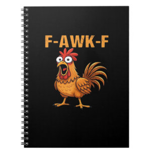 F-Awk-F Huhn F-Caw-F Hahn Lustiger Humor Meme Notizblock