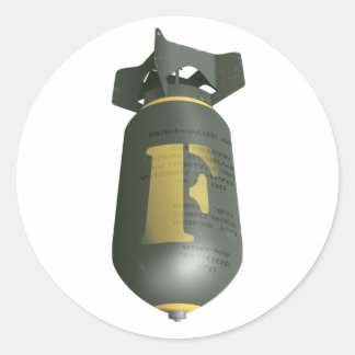 F-Bombe fallen Runder Aufkleber