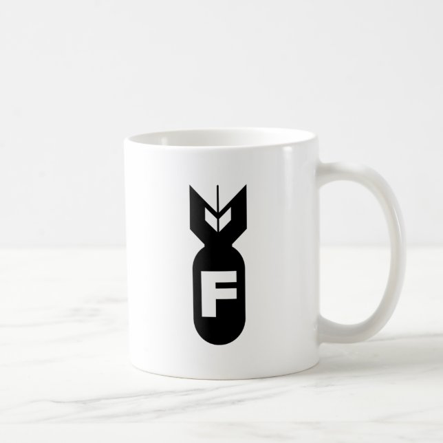 F-Bomben-Tasse Kaffeetasse (Rechts)