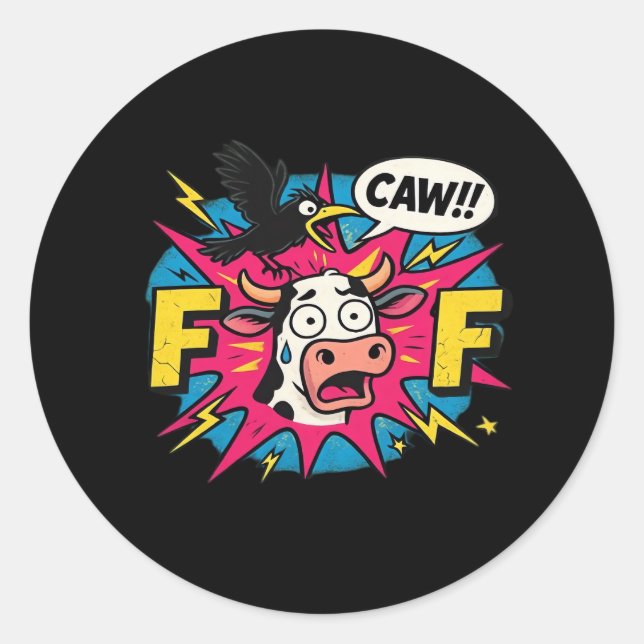 F-Caw-F Aesthetic Unique Runder Aufkleber (Vorderseite)
