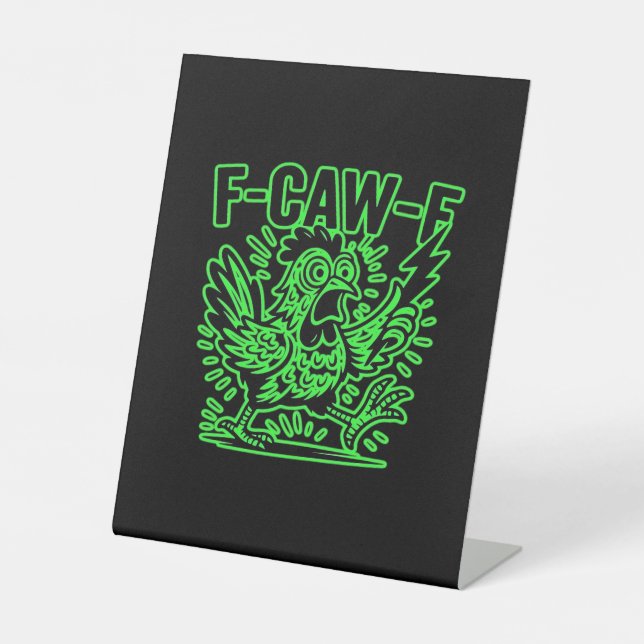 F-Caw-F Attitude Classic Cool Unique Sockelschild (Vorderseite)