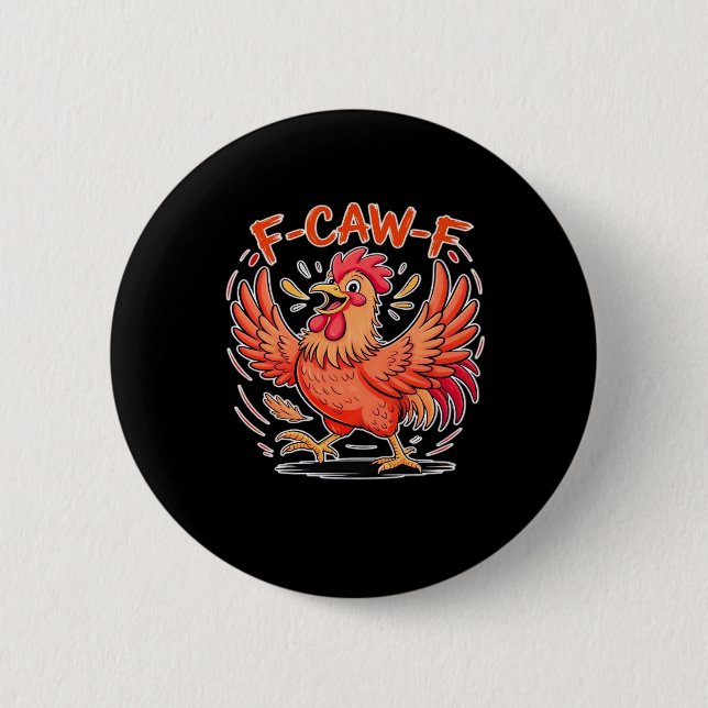 F-Caw-F Attitude Classic Retro Style Button (Vorderseite)