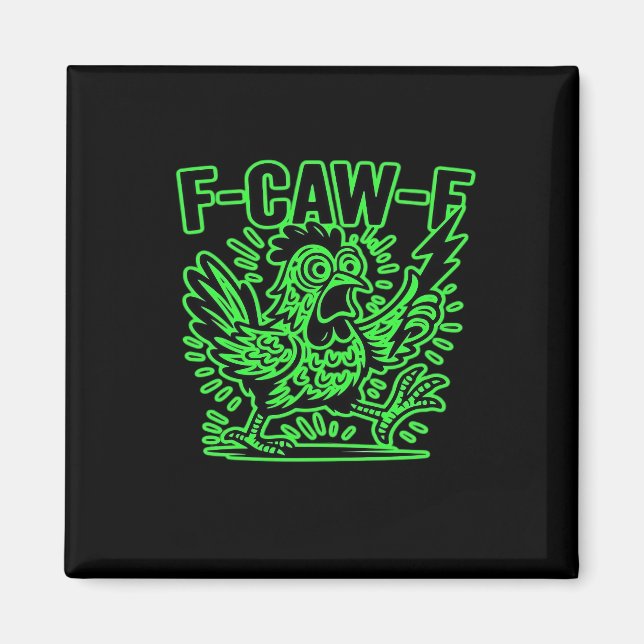 F-Caw-F Attitude Klassisch Kühl Einzigartig Magnet (Vorne)