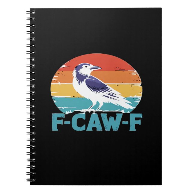 F-Caw-F Bird Crow Funny Crow Lover Aesthetic Style Notizblock (Vorderseite)