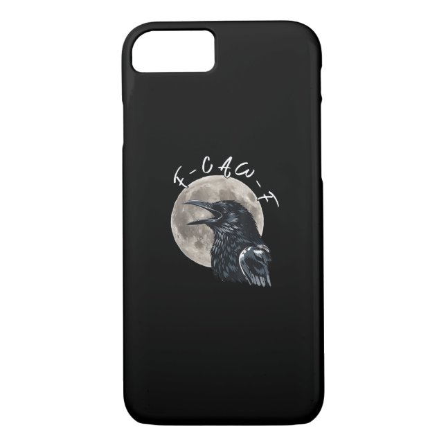 F-Caw-F Bird Crow Minimal Clean Case-Mate iPhone Hülle (Rückseite)