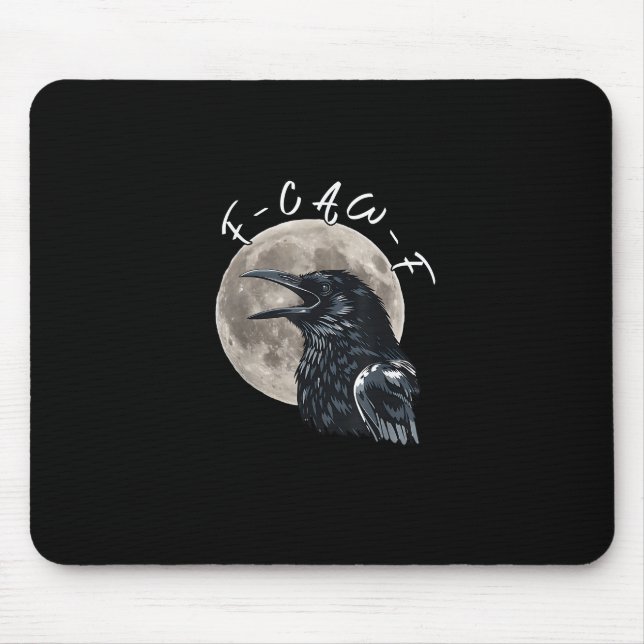F-Caw-F Bird Crow Minimal Clean Mousepad (Vorne)