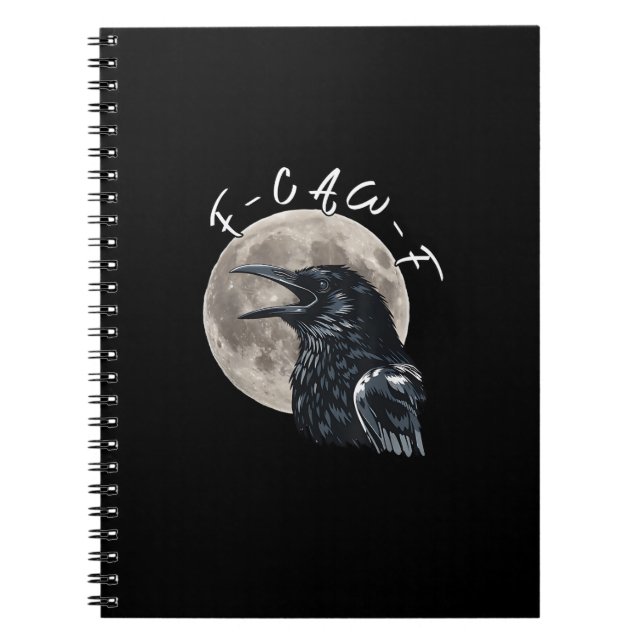 F-Caw-F Bird Crow Minimal Clean Notizblock (Vorderseite)