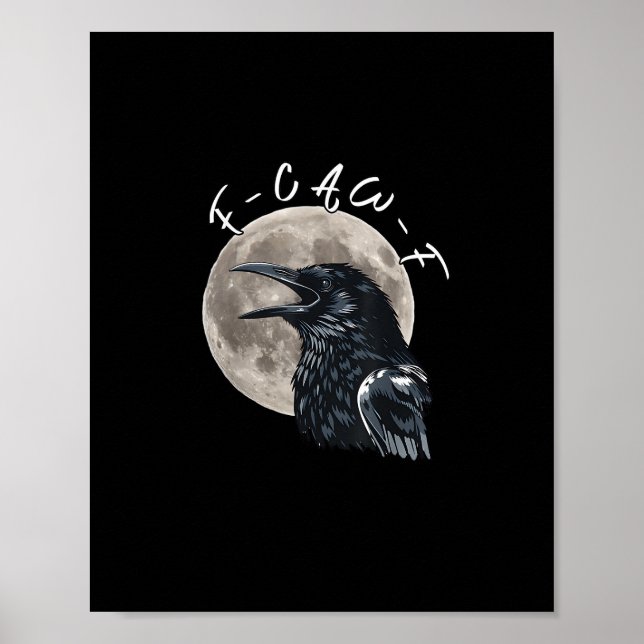 F-Caw-F Bird Crow Minimal Clean Poster (Vorne)