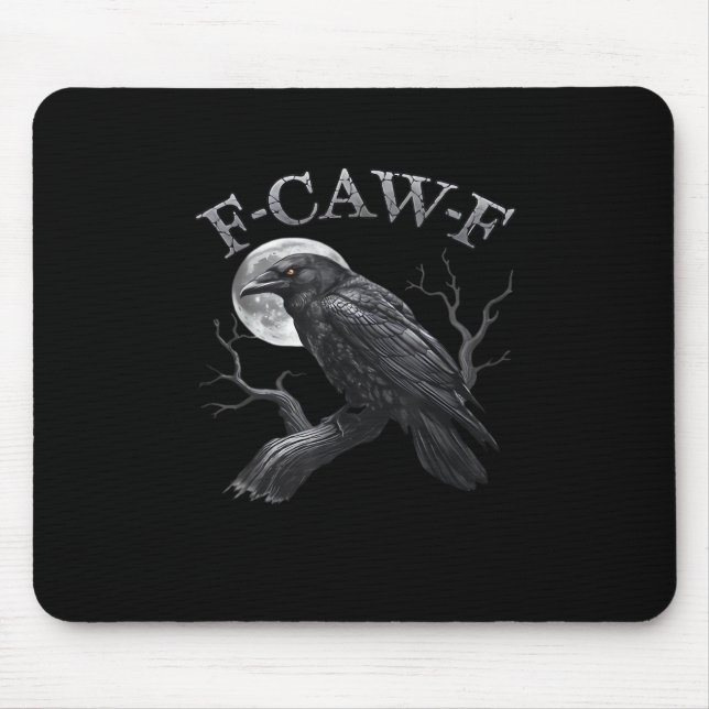F-Caw-F Bird Moon Gothic Classic Cool Design Mousepad (Vorne)