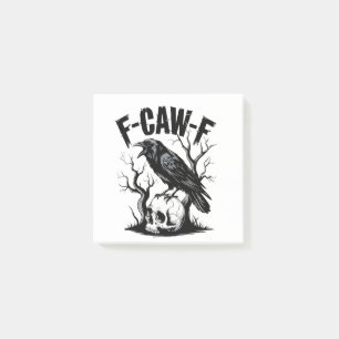F-Caw-F Black Crow Black Bird Funny Post-it Klebezettel