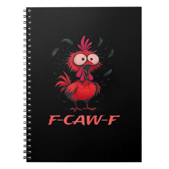 F-Caw-F-Chicken Boxy Cool Casual Notizblock (Vorderseite)