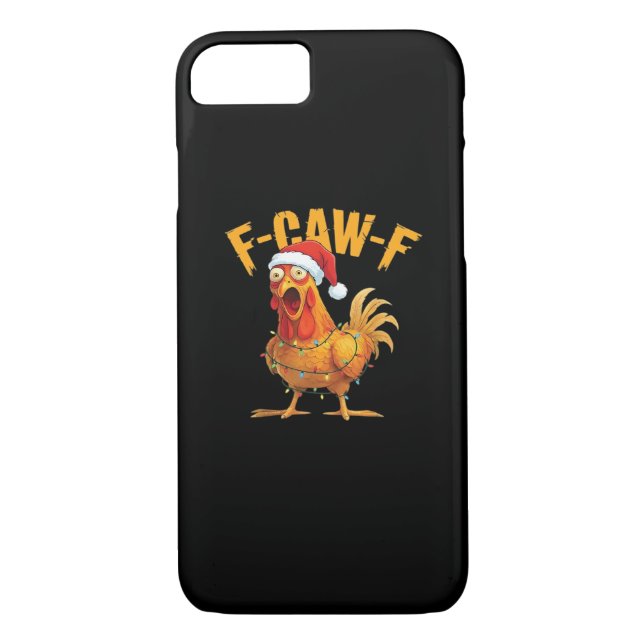 F-Caw-F Chicken Christmas Essential Case-Mate iPhone Hülle (Rückseite)