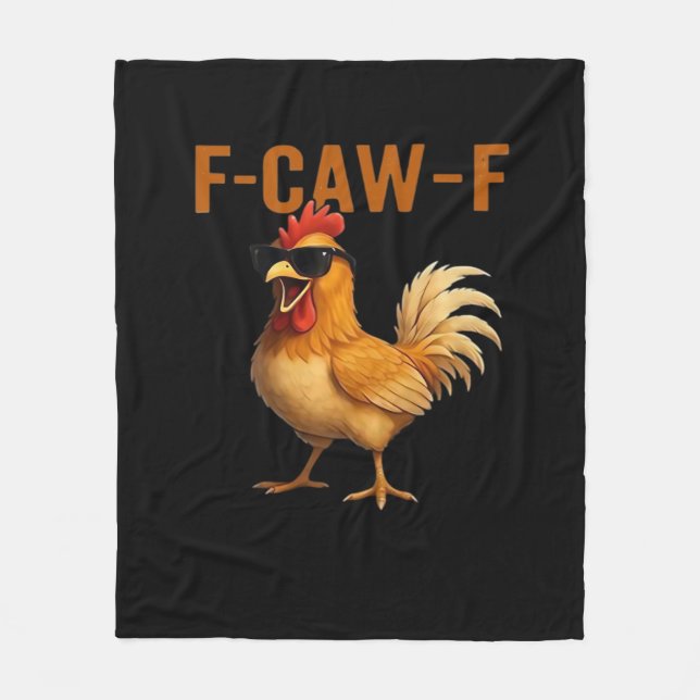 F-Caw-F Chicken Classic Aesthetic Design Fleecedecke (Vorderseite)