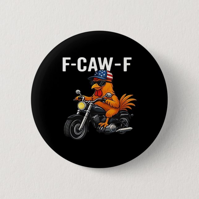 F-Caw-F Chicken Classic Aesthetic Graphic Button (Vorderseite)