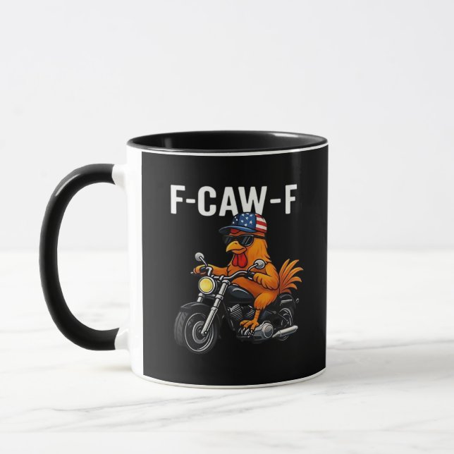 F-Caw-F Chicken Classic Aesthetic Graphic Tasse (Links)