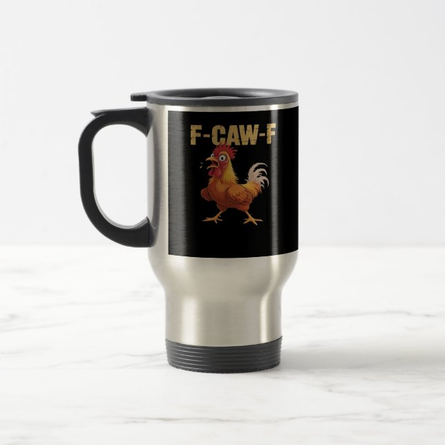 F-Caw-F Chicken Classic Basic Style Reisebecher (Links)
