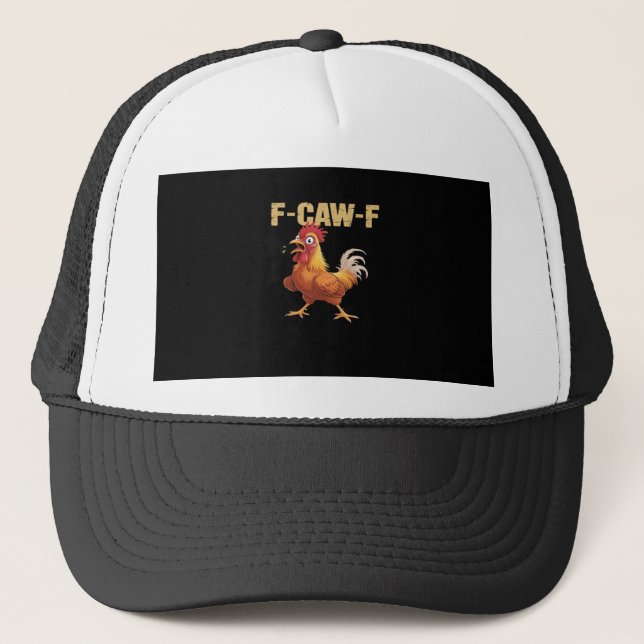 F-Caw-F Chicken Classic Basic Style Truckerkappe (Vorderseite)