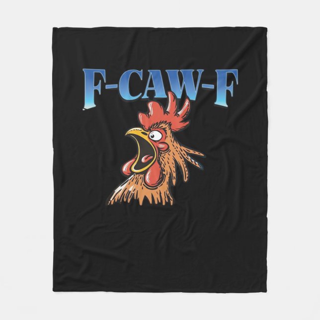 F-Caw-F Chicken Classic Cool Unique Fleecedecke (Vorderseite)