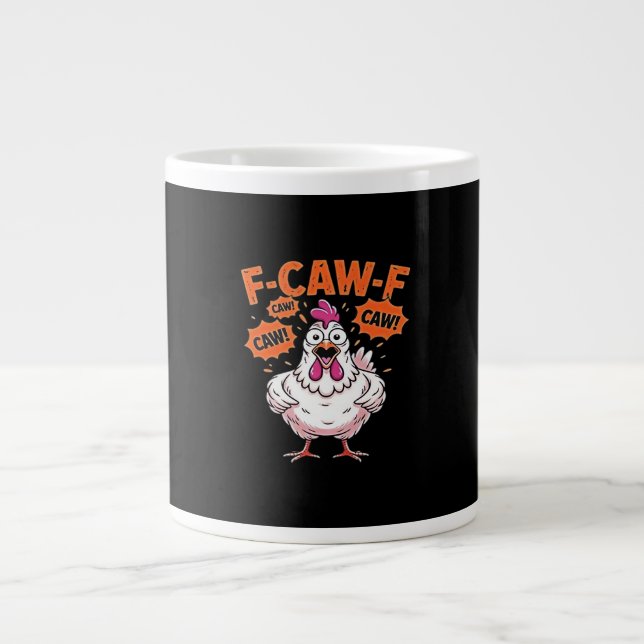 F-Caw-F Chicken Classic Cool Unique Jumbo-Tasse (Vorderseite)