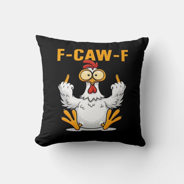 F-Caw-F Chicken Classic Funny Trendy Kissen (Vorderseite)