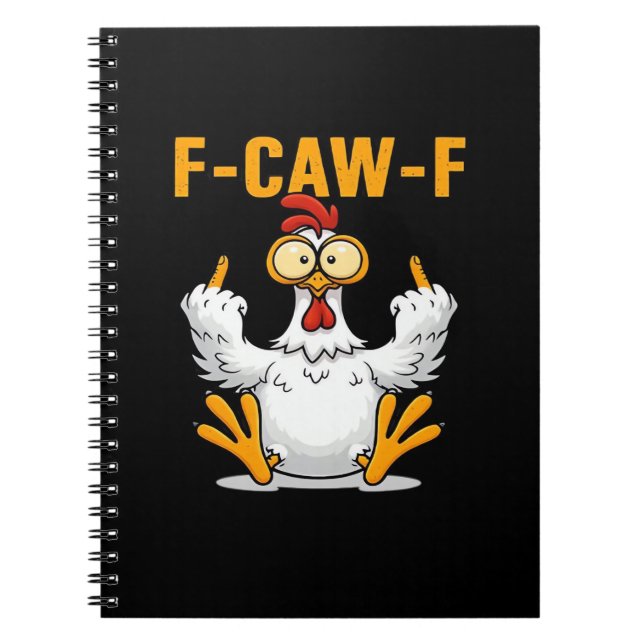 F-Caw-F Chicken Classic Funny Trendy Notizblock (Vorderseite)