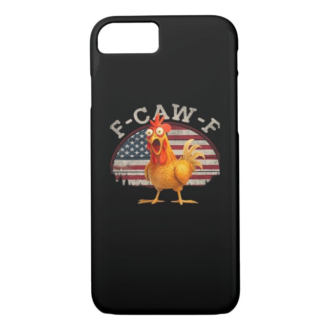 F-Caw-F Chicken Classic Minimal Clean Case-Mate iPhone Hülle (Rückseite)