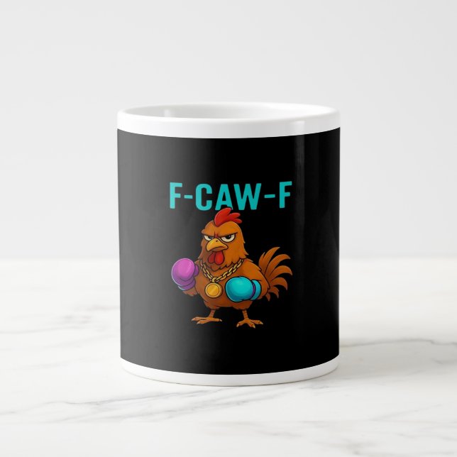 F-Caw-F Chicken Classic Minimal Clean Jumbo-Tasse (Vorderseite)