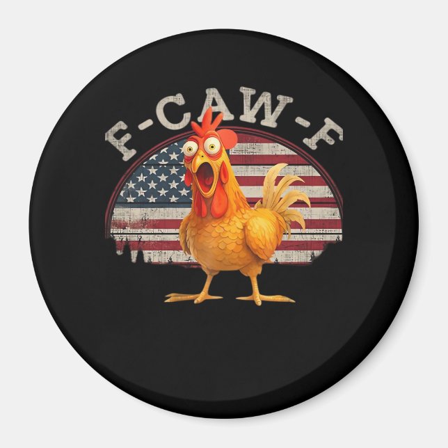 F-Caw-F Chicken Classic Minimal Clean Magnet (Vorne)