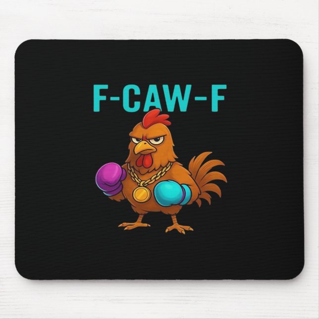 F-Caw-F Chicken Classic Minimal Clean Mousepad (Vorne)