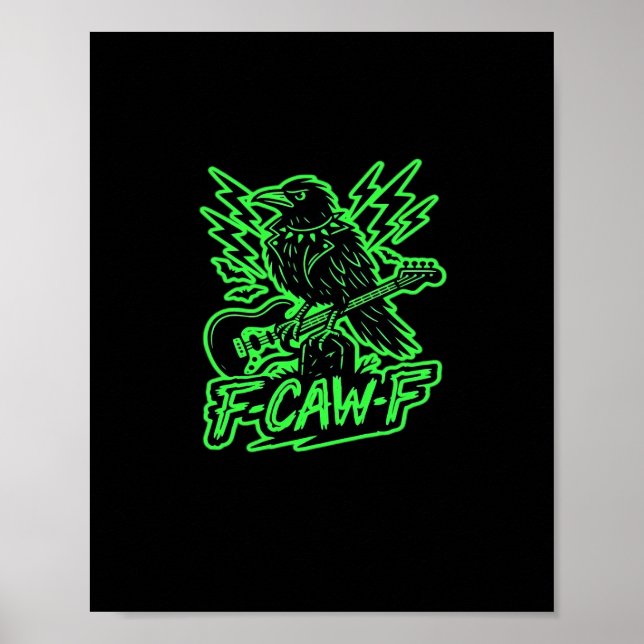 F-Caw-F Chicken Classic Minimal Clean Poster (Vorne)