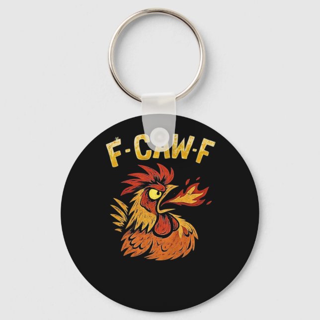 F-Caw-F-Chicken Classic Minimal Clean Schlüsselanhänger (Vorderseite)