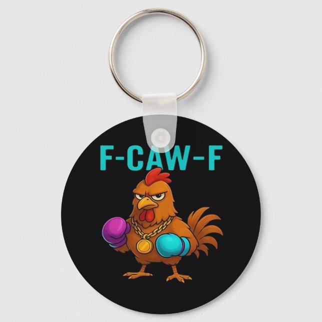 F-Caw-F Chicken Classic Minimal Clean Schlüsselanhänger (Vorderseite)