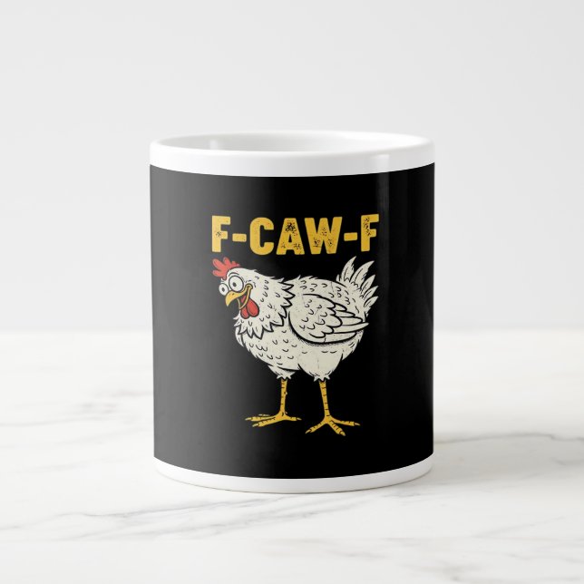 F-Caw-F Chicken Classic Retro Cool Jumbo-Tasse (Vorderseite)