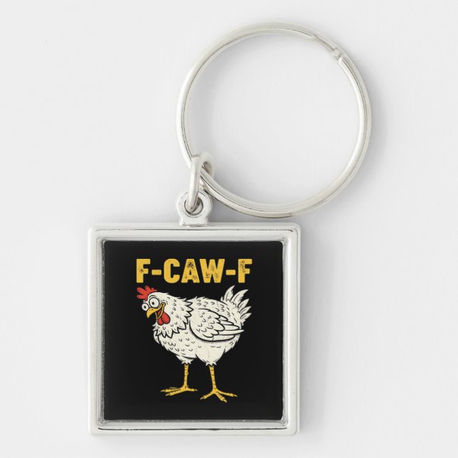 F-Caw-F Chicken Classic Retro Cool Schlüsselanhänger (Vorne)